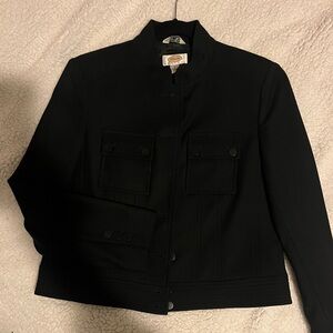 Talbots black wool crop jacket for Women